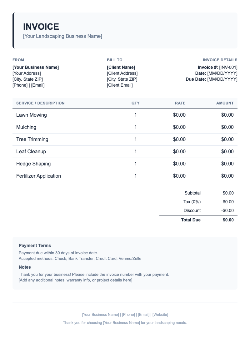 Classic Invoice Template