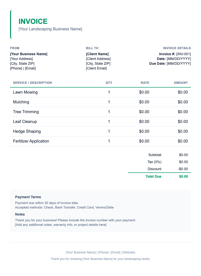 Minimal Invoice Template